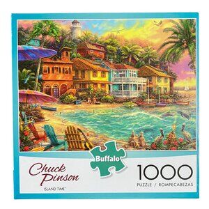 Buffalo Chuck Pinson Island Time 1000 Piece Jigsaw Puzzle‎ Beach Resort Vacation